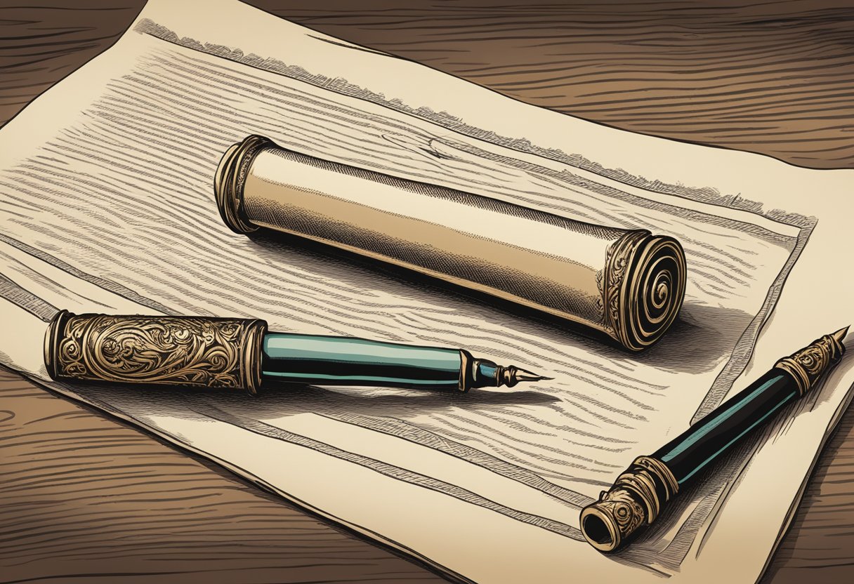 A scroll unrolling to reveal "Article 2 of the Penal Code: Retroactivity and Non-Retroactivity of the Penal Law" with a vintage pen and ink illustration